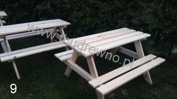 Stolik drewniany biesiadny dla dzieci 90 cm surowy ( malowanie +20 zł)